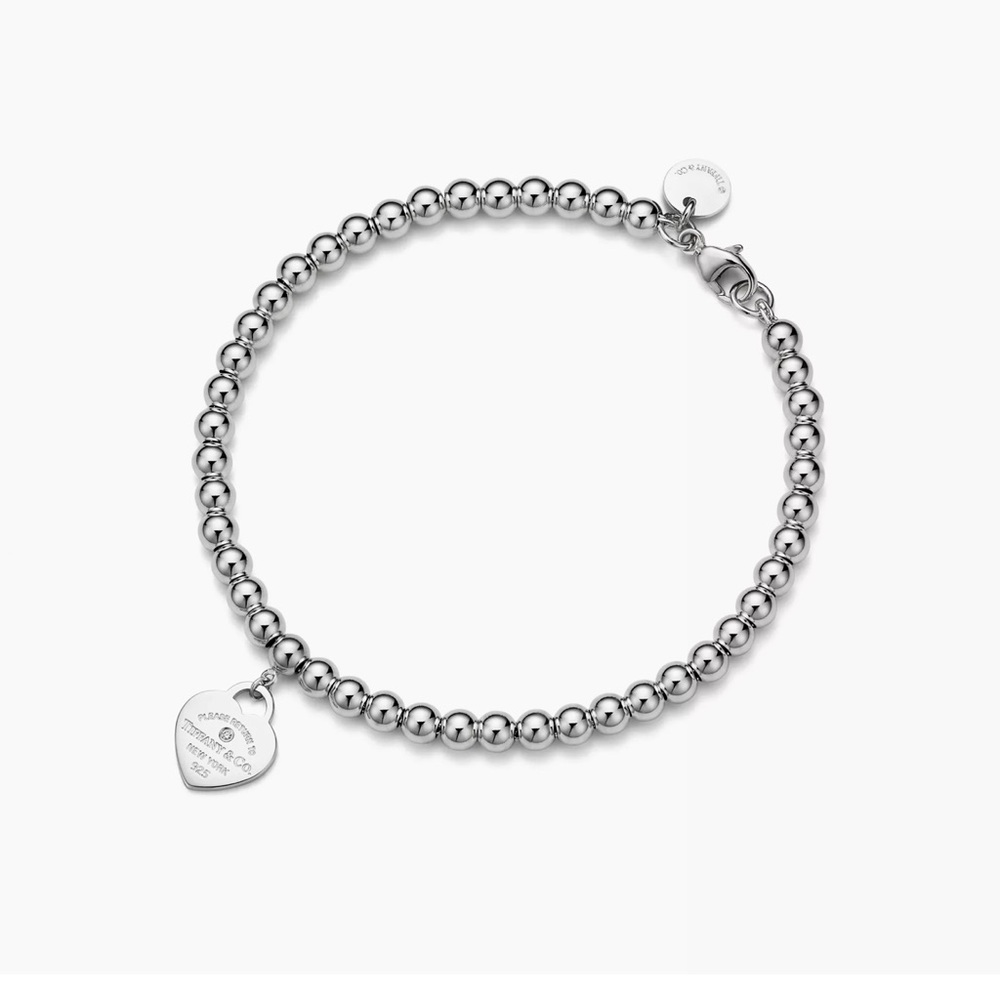 Tiffany & Co. Silver Bead Charm Bracelet